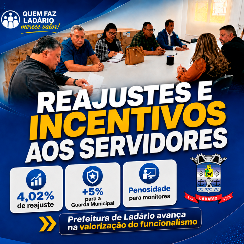 Prefeitura de Ladário aprova reajustes e incentivos para servidores municipais
