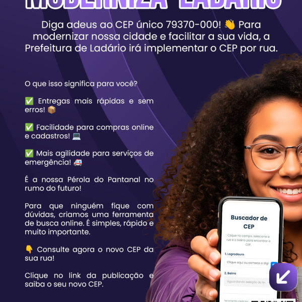 Ladário se Moderniza: CEP por Rua Traz…