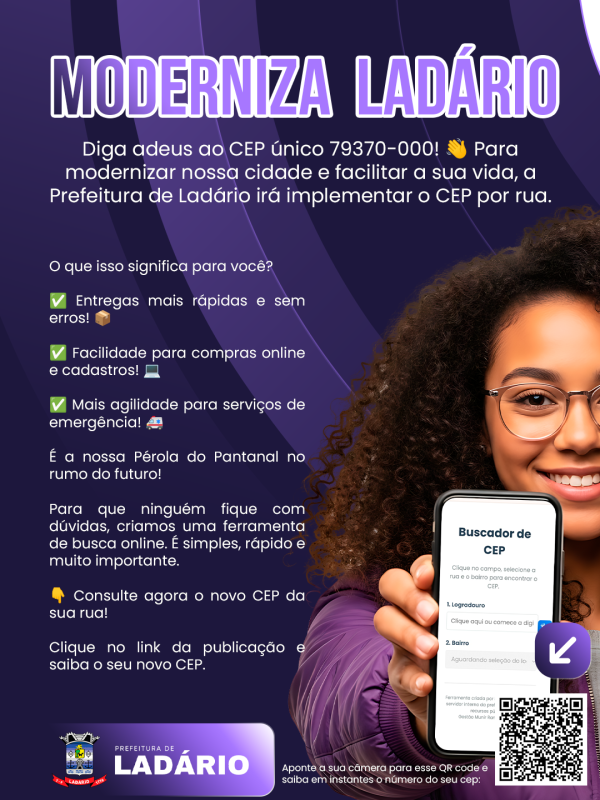 Ladário se Moderniza: CEP por Rua Traz…